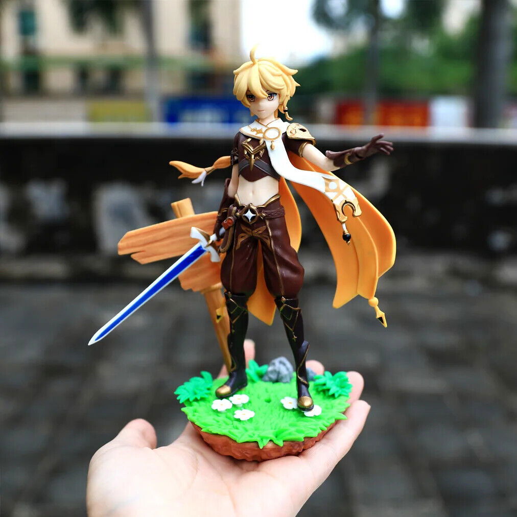 Genshin Impact Barbara Figure, Lumine, Xiangling Traveler Aether Venti