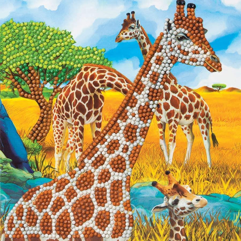 Gentle Giraffe Crystal Art Card Kit Craft Buddy - BIG FRENCHIES