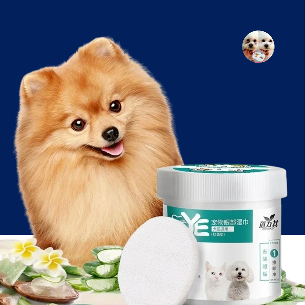 Gentle Pet Eye Wipes for Tear Stains 130 Pcs - BIG FRENCHIES