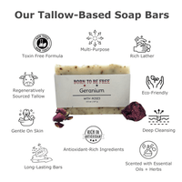 Geranium & Rose Tallow Soap Bar - BIG FRENCHIES
