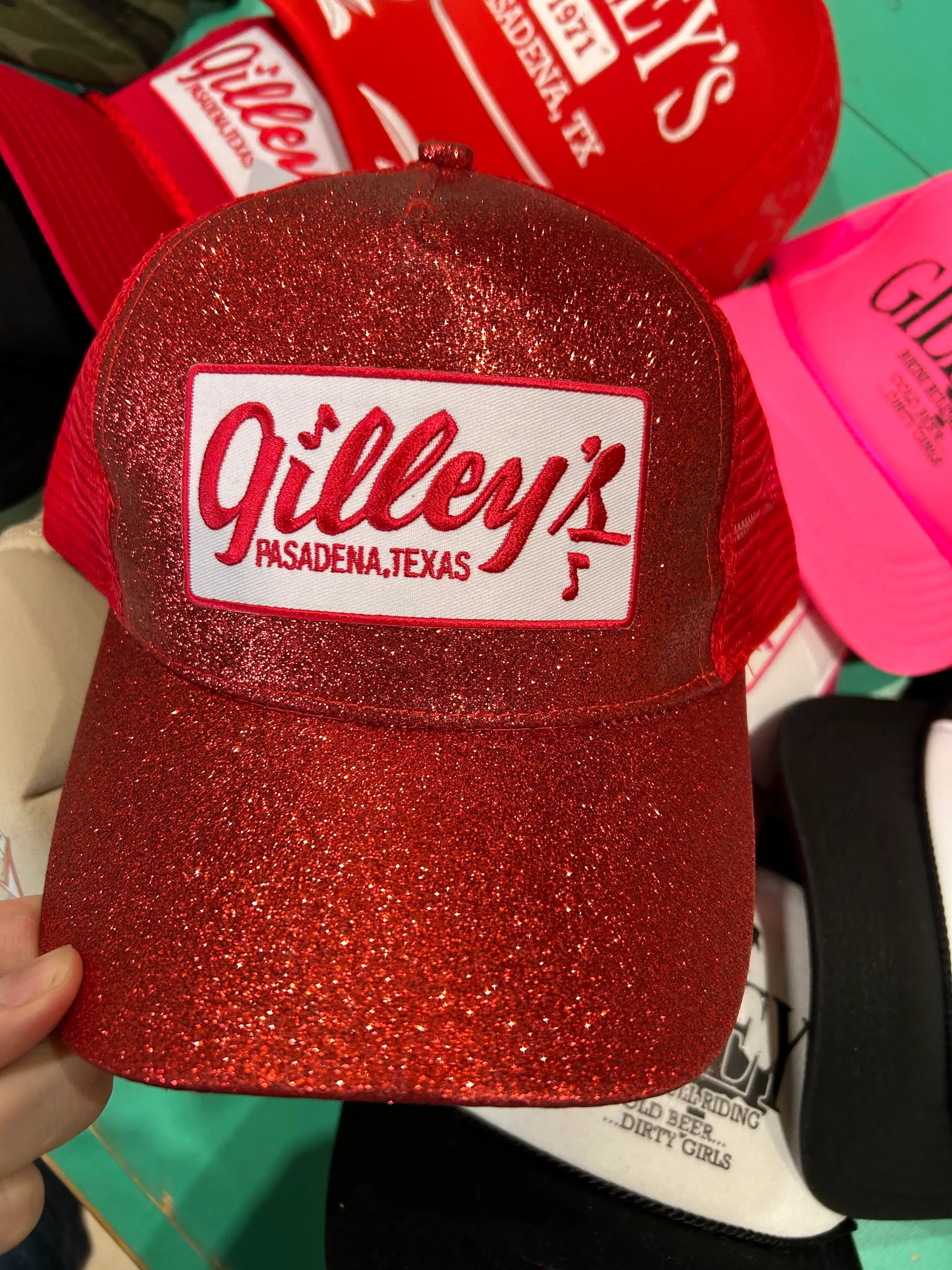 Gilley's Patch Red Glitter Cap | Officially Licensed | - BIG FRENCHIES