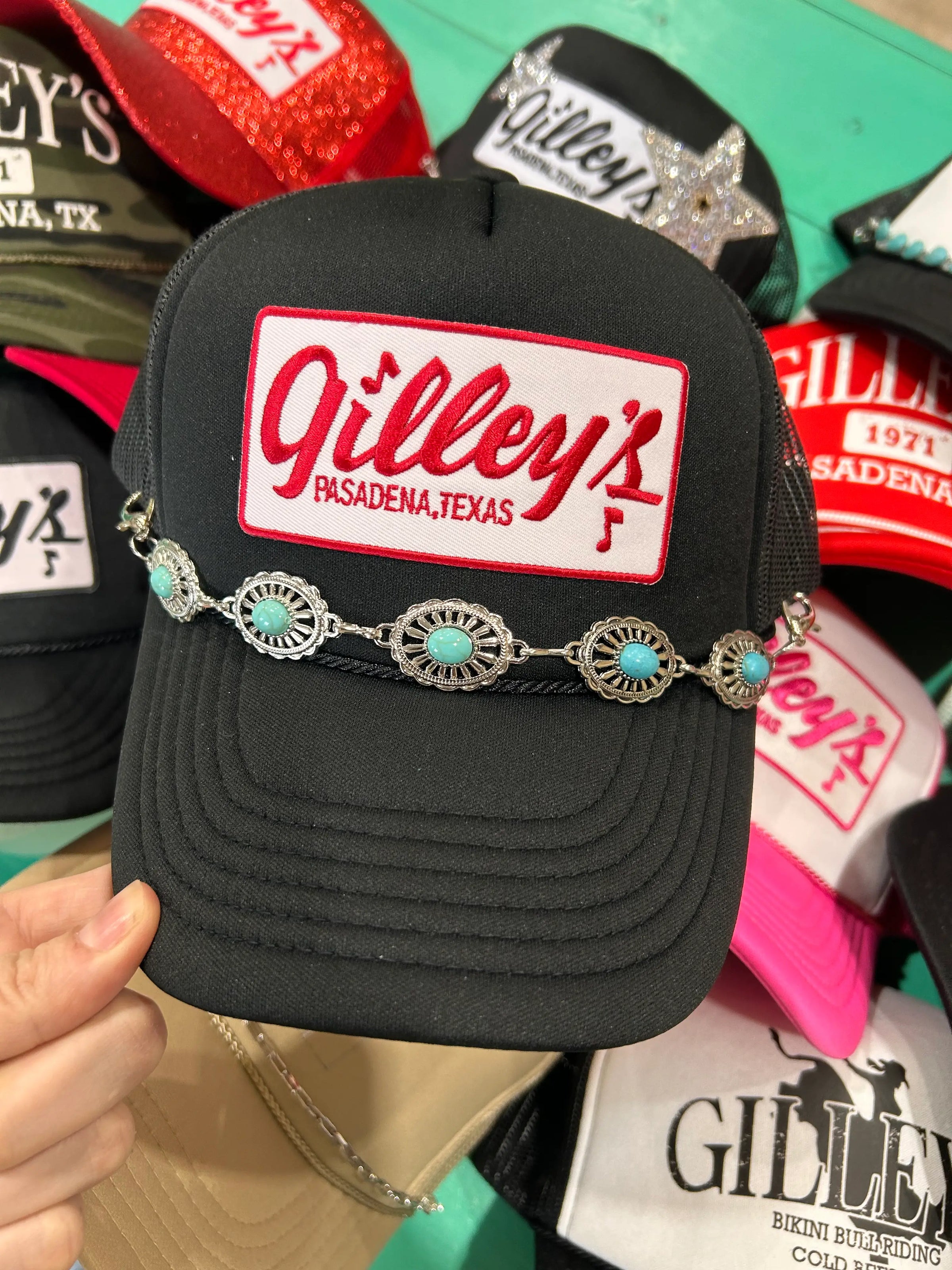 Gilley's Red & White Patch Black Foam Trucker | Officially Licensed - BIG FRENCHIES