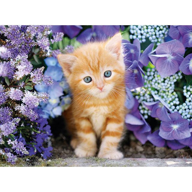Ginger Cat in Flowers 500 Piece Jigsaw Puzzle Clementoni