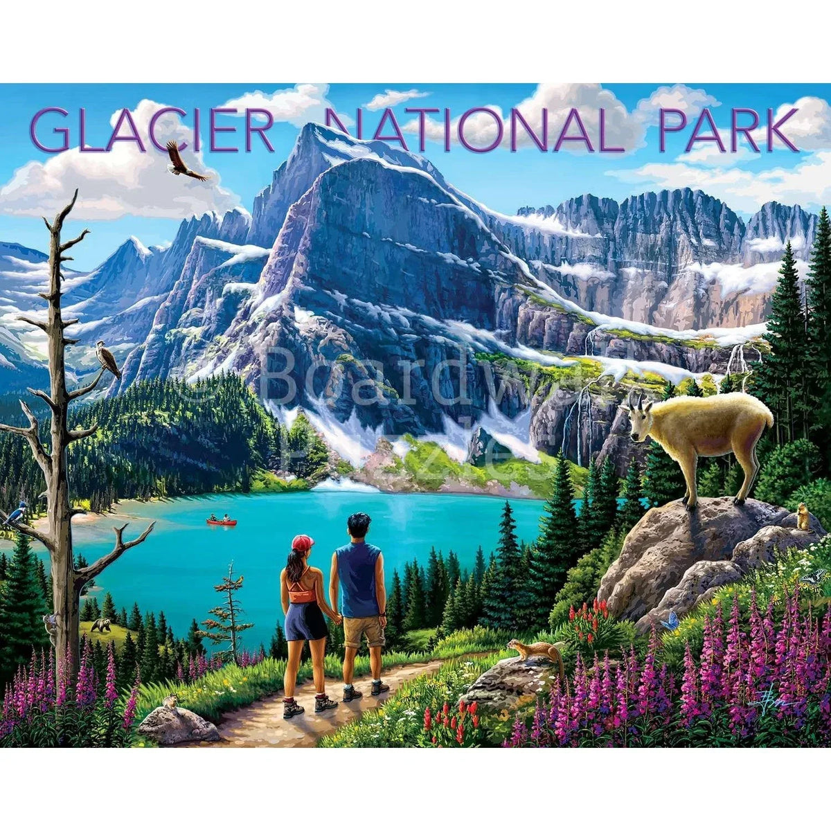 Glacier National Park 500 Piece Jigsaw Puzzle Boardwalk - BIG FRENCHIES