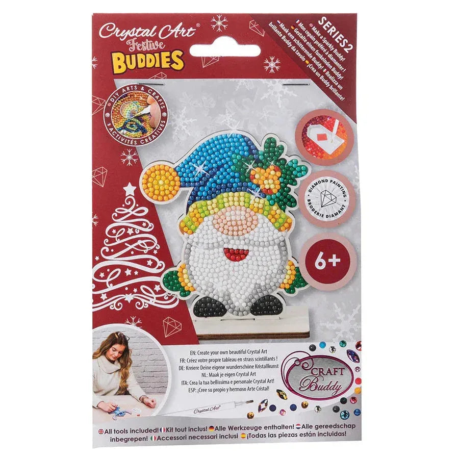 Gnome Crystal Art Festive Buddies Kit Craft Buddy - BIG FRENCHIES