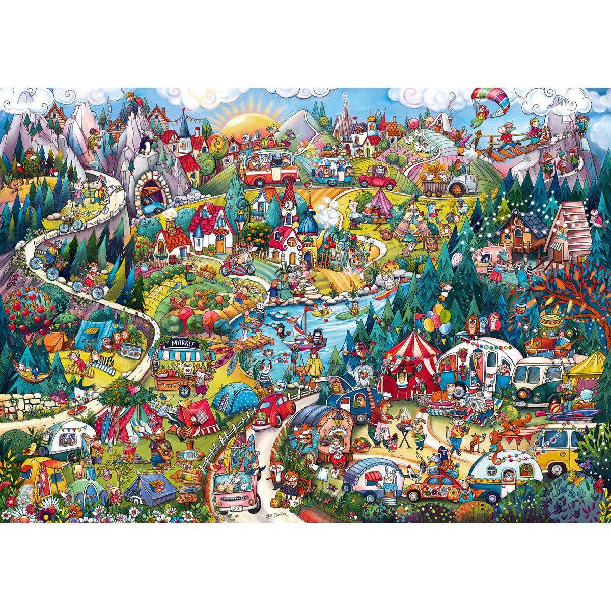 Go Camping! 2000 Piece Jigsaw Puzzle Heye - BIG FRENCHIES