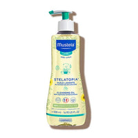 Mustela Stelatopia Cleansing Oil for Dry Skin - Natural, Vegan, Dermatologically Tested Baby Skincare