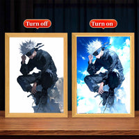 Gojo LED Light Painting Picture Frame, Anime Jujutsu Kaisen JJK Gifts 6 x 9 in