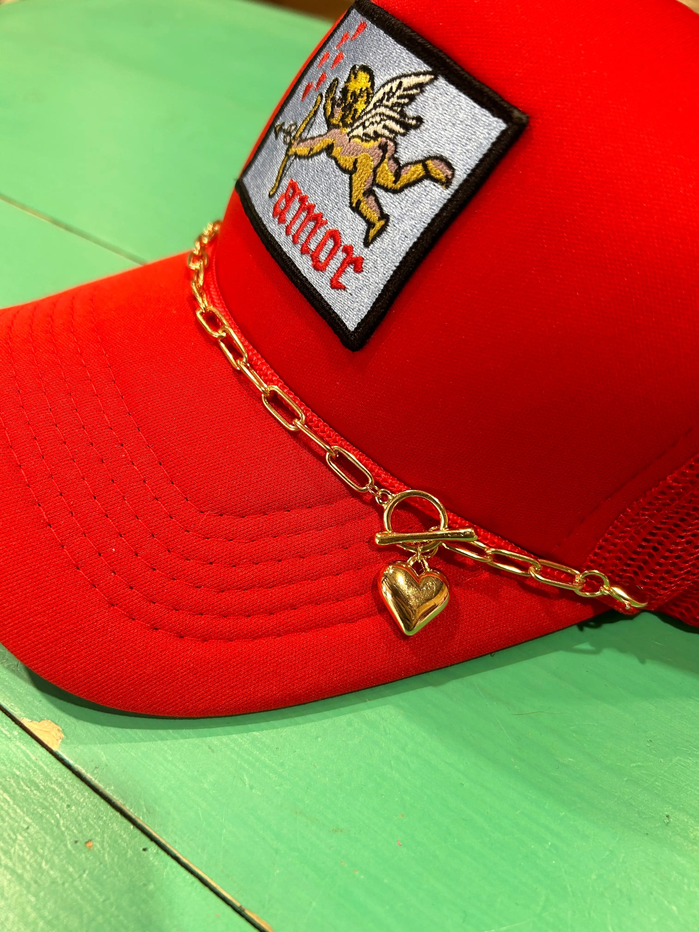 Gold Heart Trucker Hat Chain - BIG FRENCHIES