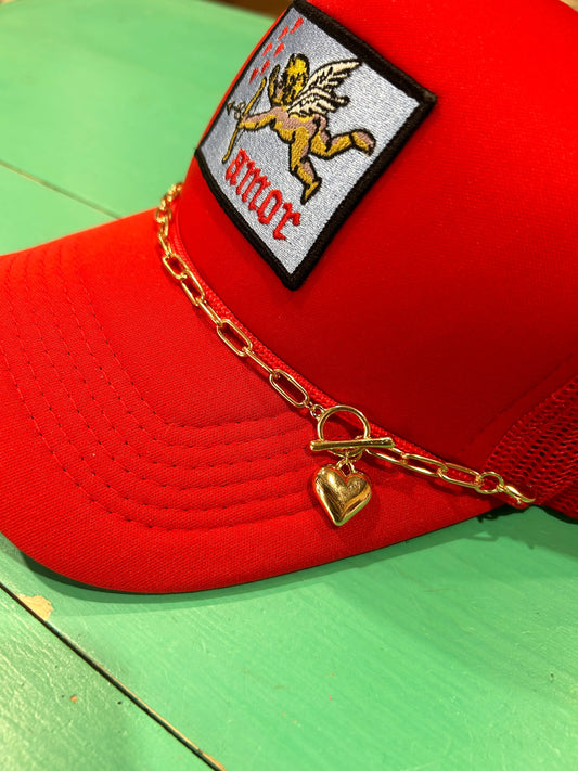 Gold Heart Trucker Hat Chain - BIG FRENCHIES