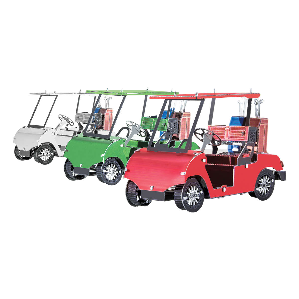 Golf Cart Set 3D Steel Model Kit Metal Earth