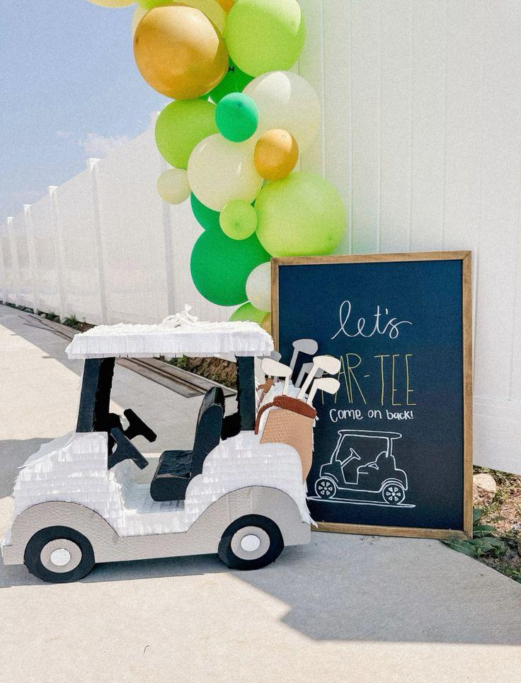 Golf Cart Piñata – Sporty, Customizable, Ideal for Golf-Themed Parties and Sports Celebrations - BIG FRENCHIES