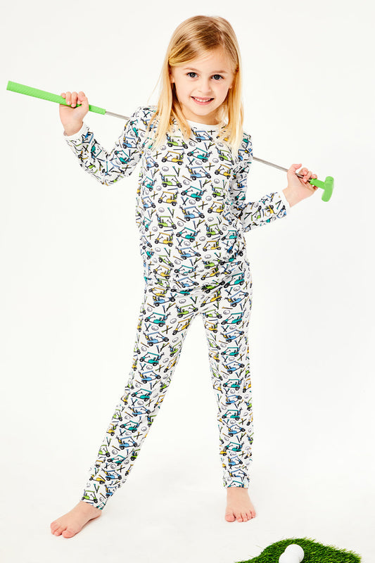 Long Sleeve Pajama Set - Golf