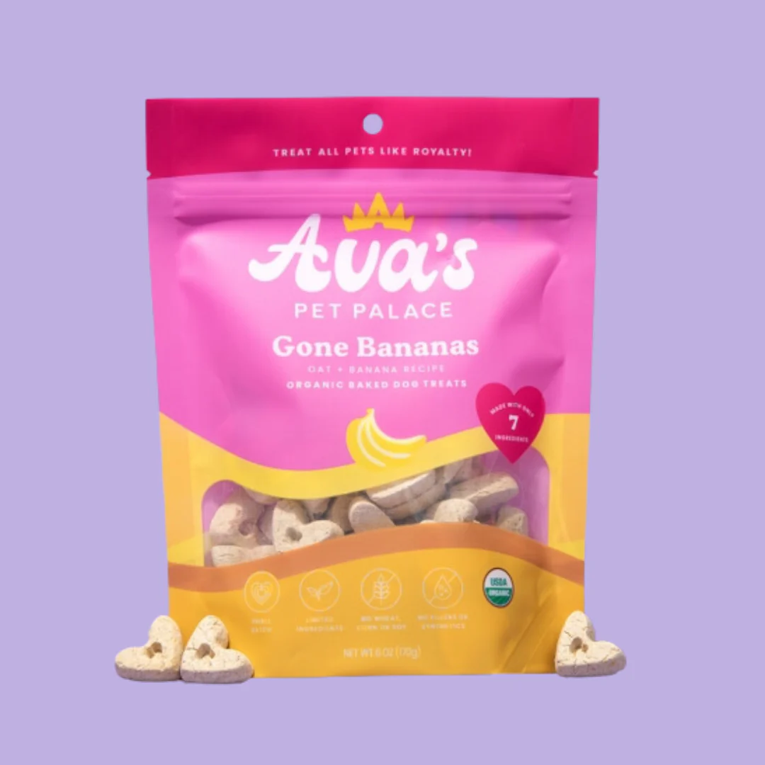 Ava's Pet Palace Organic Oven Baked Dog Treats - Gone Bananas (6 oz) / 2-Pack - BIG FRENCHIES