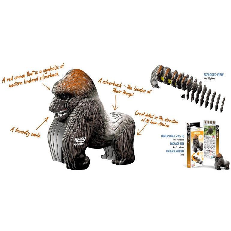 Gorilla 3D Cardboard Model Kit Eugy - BIG FRENCHIES