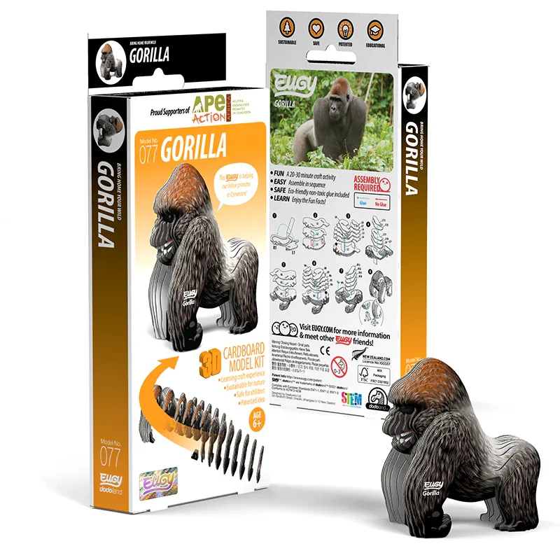 Gorilla 3D Cardboard Model Kit Eugy - BIG FRENCHIES