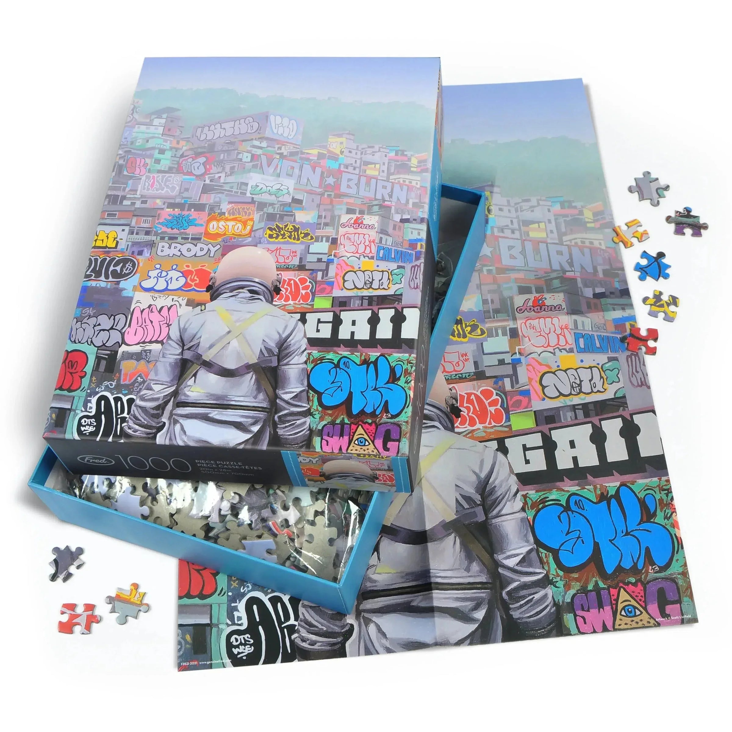 Graffiti City 1000 Piece Jigsaw Puzzle Fred - BIG FRENCHIES