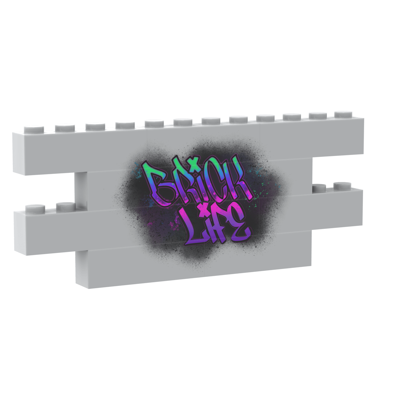 Graffiti Wall - Custom Printed Minifig Scale - Made using LEGO® bricks