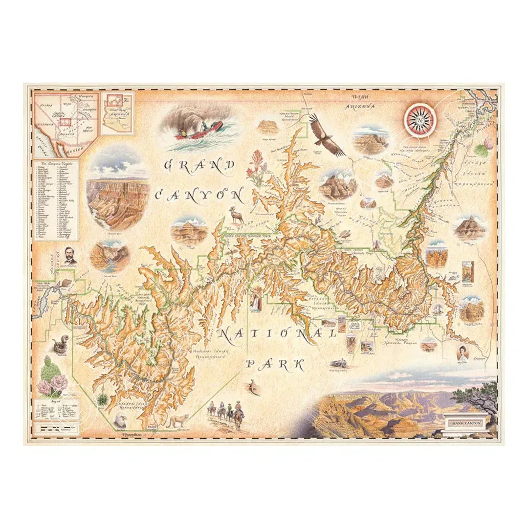 Grand Canyon National Park 1000 Piece Jigsaw Puzzle Xplorer Maps - BIG FRENCHIES