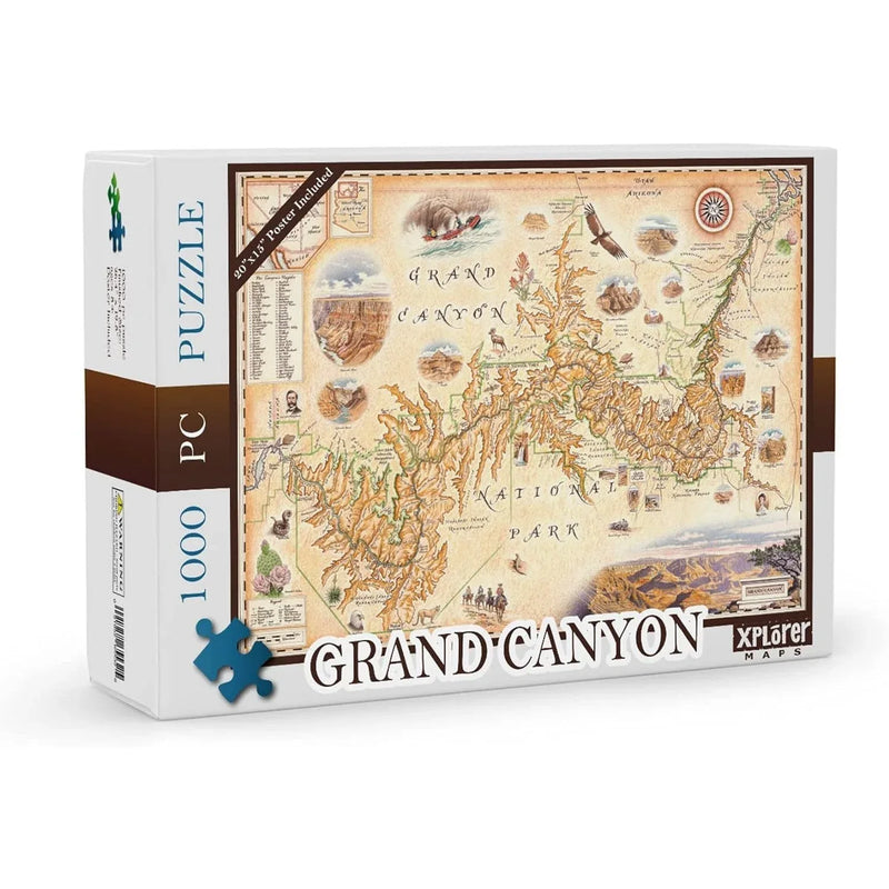 Grand Canyon National Park 1000 Piece Jigsaw Puzzle Xplorer Maps - BIG FRENCHIES