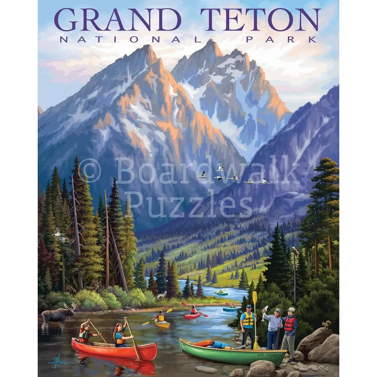 Grand Teton 500 Piece Jigsaw Puzzle Boardwalk - BIG FRENCHIES