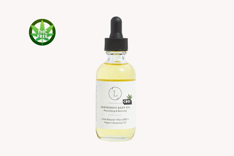 CBD Natural Body Oil with CBD, Grapefruit Moisturizing Body Oil (THC free) - BIG FRENCHIES