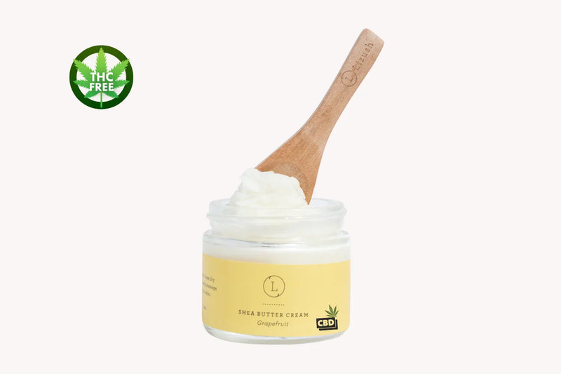 CBD Grapefruit Shea Butter Body Cream with CBD, Shea Body Lotion (THC free) - BIG FRENCHIES
