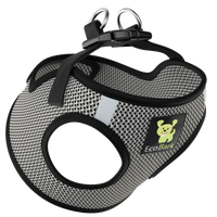 Teal Step In Dog Harness - Rapid Fastener Reflective Soft Mesh Vest Halter for Puppies and XXXS to Small Dogs - BIG FRENCHIES