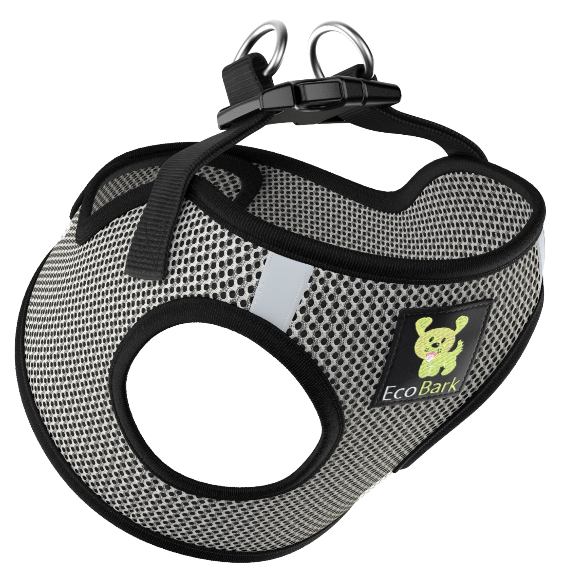 Teal Step In Dog Harness - Rapid Fastener Reflective Soft Mesh Vest Halter for Puppies and XXXS to Small Dogs - BIG FRENCHIES