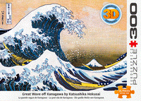 Great Wave off Kanagawa 300 Large Piece 3D Lenticular Jigsaw Puzzle Eurographics - BIG FRENCHIES