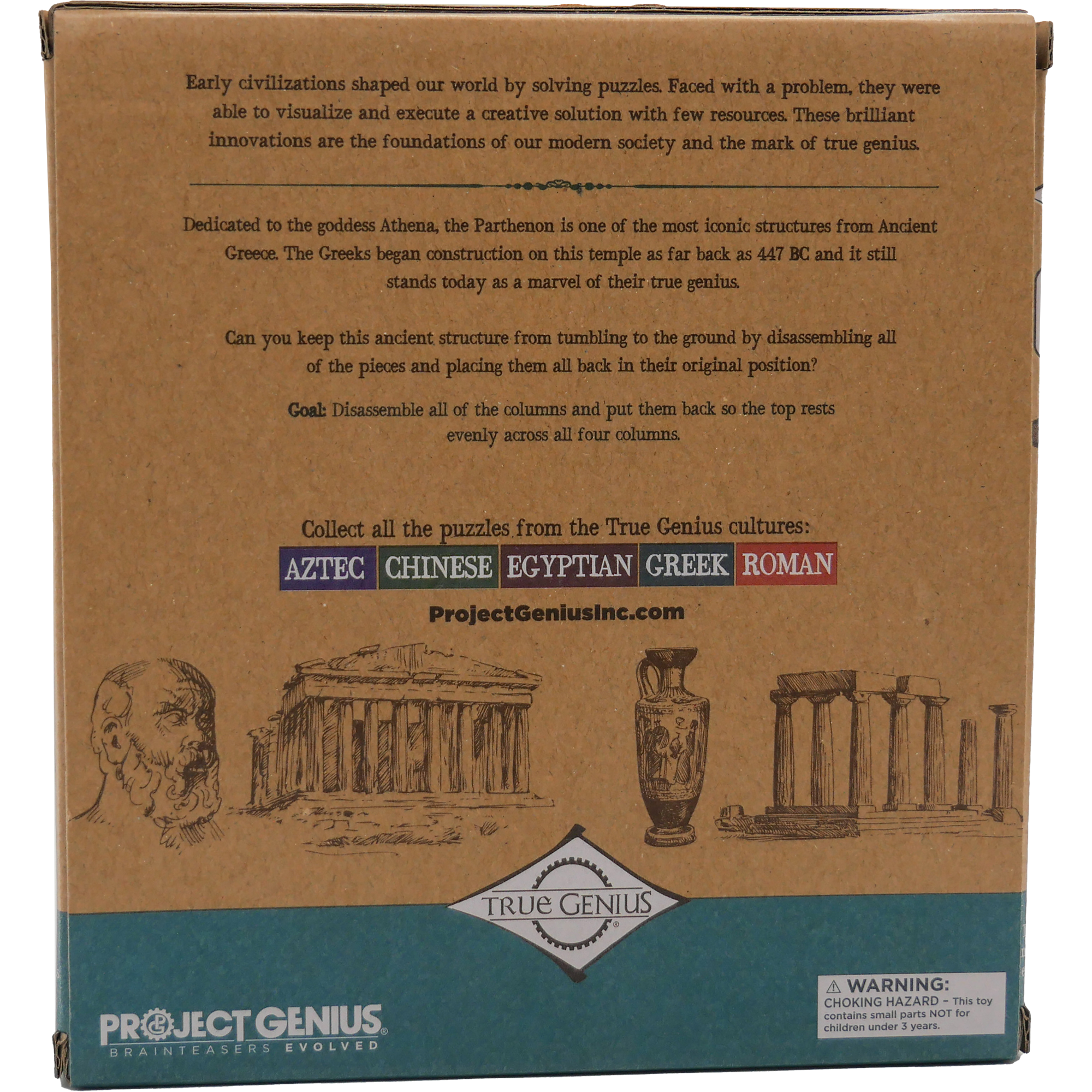 Greek Parthenon Brainteaser Puzzle True Genius