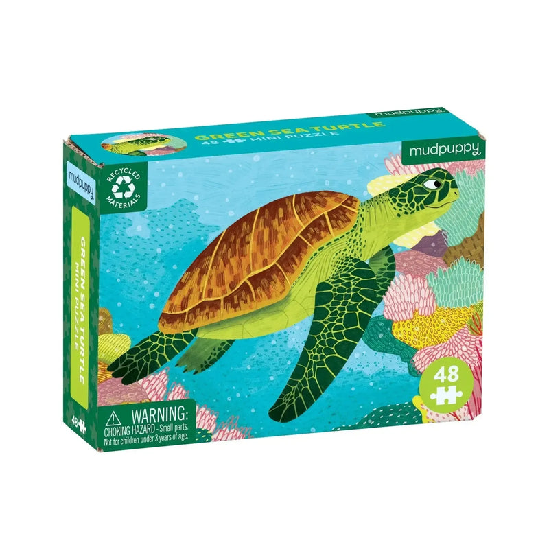 Green Sea Turtle 48 Piece Mini Jigsaw Puzzle Mudpuppy - BIG FRENCHIES