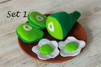 Green eggs and ham plush toy Pretend play food - BIG FRENCHIES