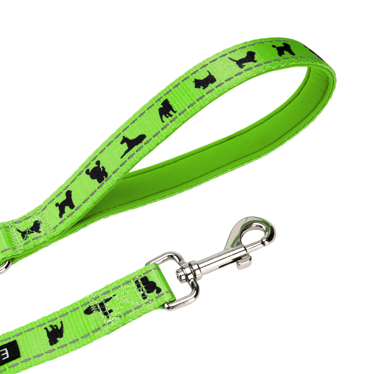 EcoBark Lime Green Dog Leash- Padded Comfort Grip Leash - 4ft, 5ft, and 6ft Dog Leash for Small and Medium Dogs - BIG FRENCHIES