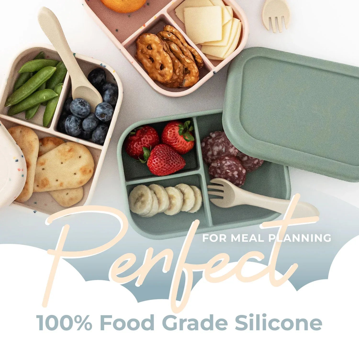 Nyte Nyte Silicon Lunchbox W Fork & Spoon - BIG FRENCHIES