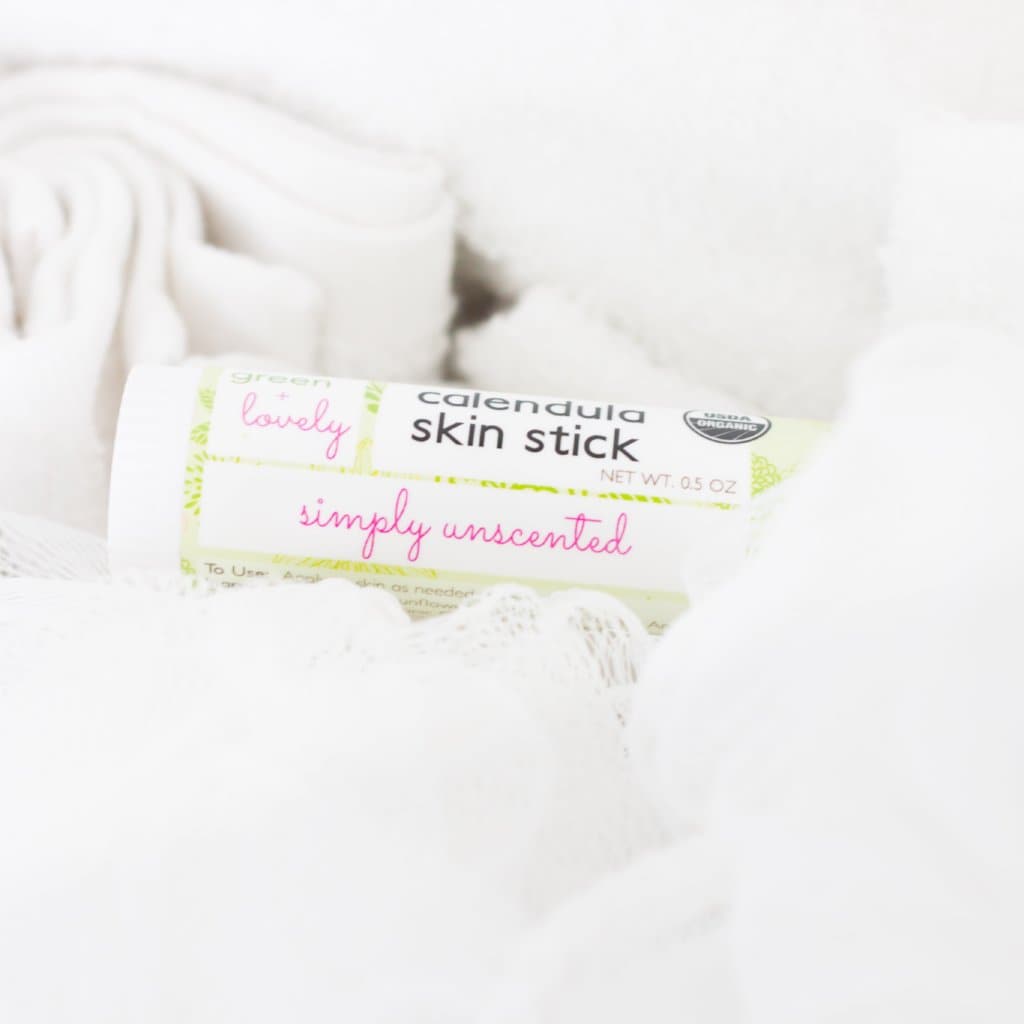 Simply Unscented Calendula Skin Stick - Organic Lotion Stick - Travel Size
