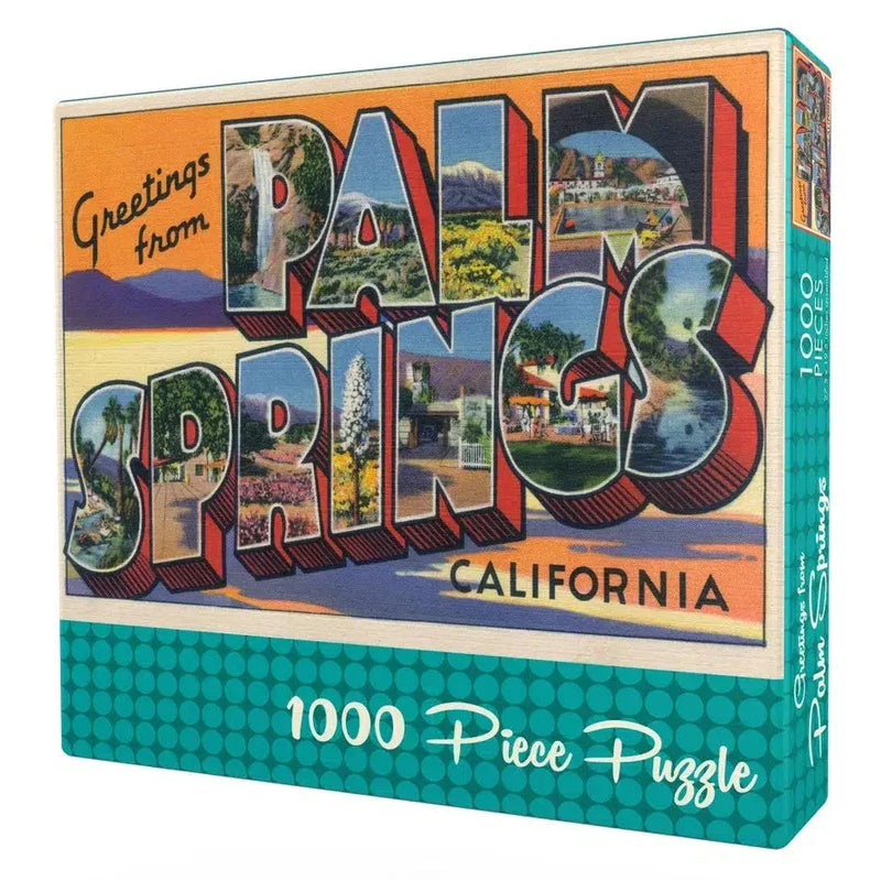 Greetings from Palm Springs 1000 Piece Jigsaw Puzzle Gibbs Smith - BIG FRENCHIES