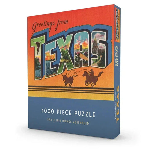 Greetings from Texas 1000 Piece Jigsaw Puzzle Gibbs Smith - BIG FRENCHIES