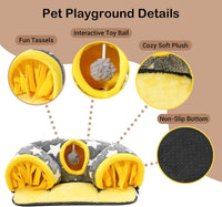 Guinea Pig Tunnel Bed Hideout Plush Tube Small Animal Rabbit Hamster