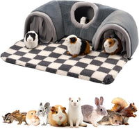 Guinea Pig Tunnel Bed Hideout Plush Tube Small Animal Rabbit Hamster