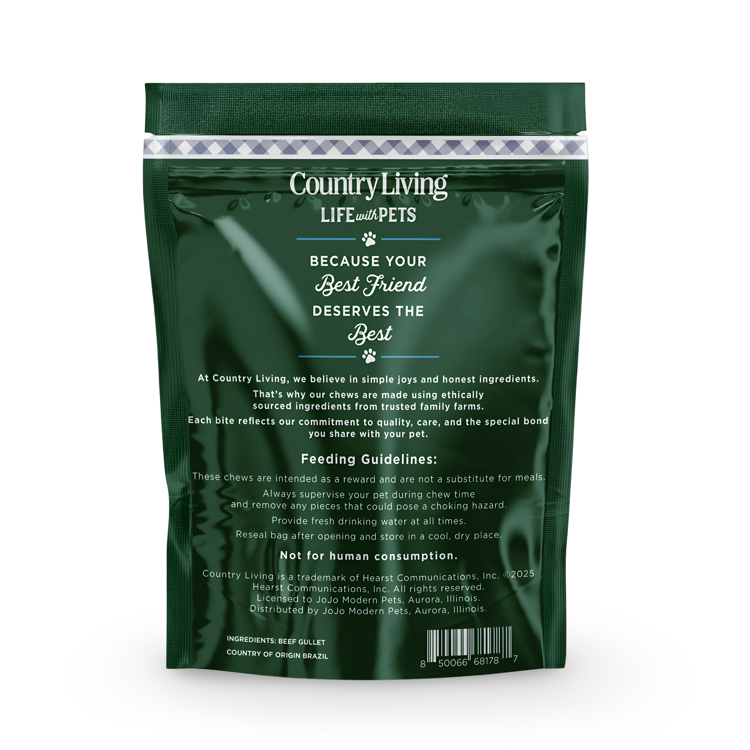 Country Living 6” Gullet Flats Dog Treats – 20 Count Bag – All-Natural Beef Esophagus Chews – High-Protein, Easily Digestible, Single-Ingredient Dog Treats – Grain-Free & Long-Lasting - BIG FRENCHIES