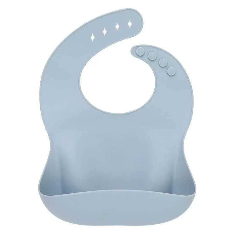 Solid Silicone Bibs Baby Feeding Saliva Towel Waterproof Soft Cloths Bandana Lightweight Infant Bibs - BIG FRENCHIES