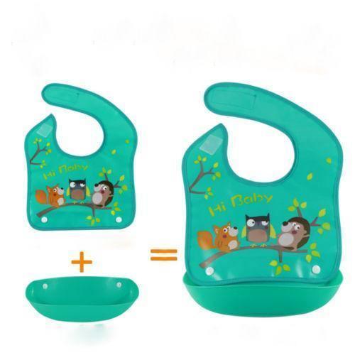 Waterproof Silicone Bib Feeding Food Catcher Baby Newborn Cartoon Aprons Adjustable Baby Bibs For Kids - BIG FRENCHIES