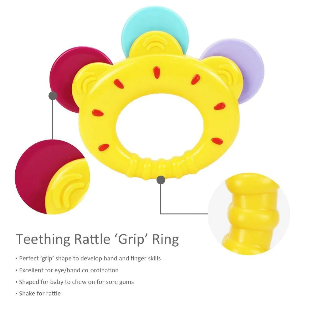 Baby Rattles Teether Shaker Grab and Spin Rattle Musical Toy Set Early Educational Toys For Baby - BIG FRENCHIES