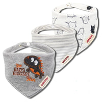 3PCS Comfortable Waterproof Organic Cotton Baby Burp Cloth Bandanna Scarf Bibs For Newborn Baby Boy And Girl - BIG FRENCHIES