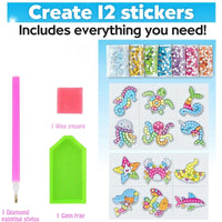 Big Gem Diamond Painting Kit - DIY Mosaic Art & Sticker Craft for Kids