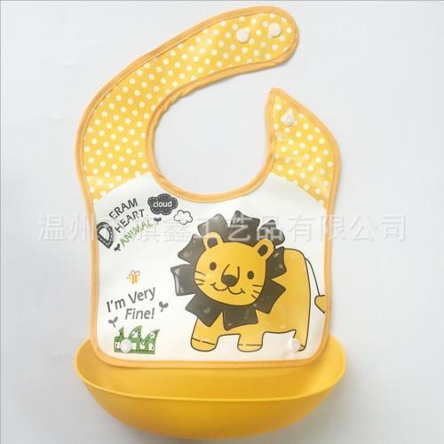 Baby Waterproof Silicone Bibs Burp Cloths Washable Roll Up Crumb Catcher Feeding Bib - BIG FRENCHIES