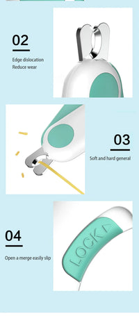 Precision Cat Nail Clipper with Safety Guard and LED Light - BIG FRENCHIES