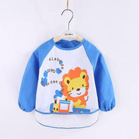 Cute Cartoon Print Baby Waterproof Long Sleeve Apron Children Feeding Smock Bib Baby Accessories - BIG FRENCHIES