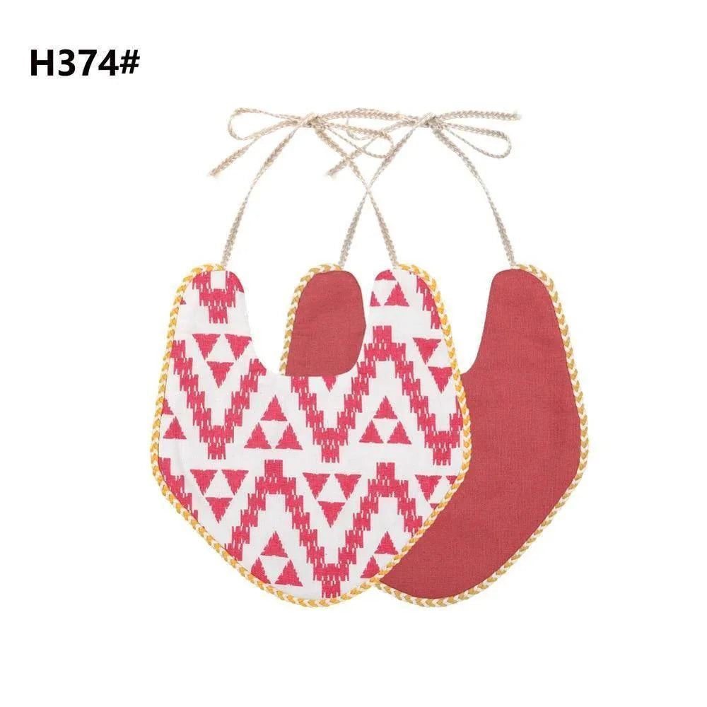 Handmade Luxury Floral Baby Bib Accessories Burp Cloths Newborn Baby Boy Girl Kids Cartoon Bibs 100% Cotton Linen Waterproof Saliva Bib For Kids - BIG FRENCHIES